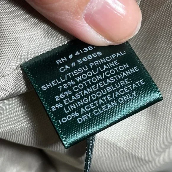 Ralph Lauren Wool Skirt NEW 12 Tatersall Plaid Cotton Khaki Beige Grid Ruffle - Picture 3 of 5